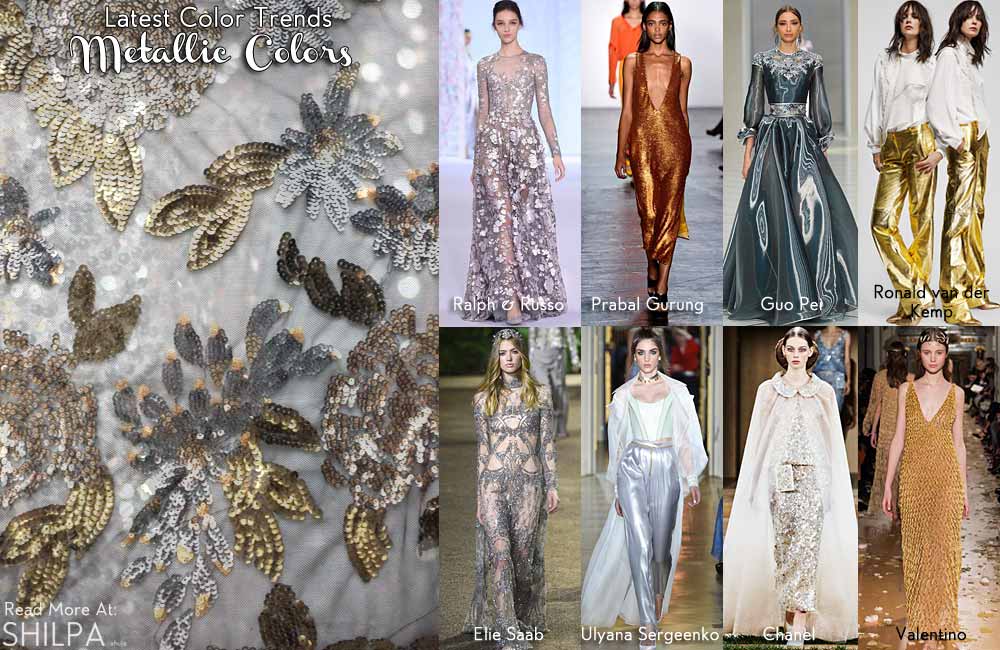 Image result for metallic colors fashion spring