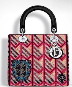 lady dior embroidered latest handbag designer fashion trends with badges pink red fall 2015 summer