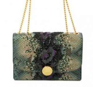 marc jacobs animal print snake green double painted python hand bag gold chain designer latest 2015