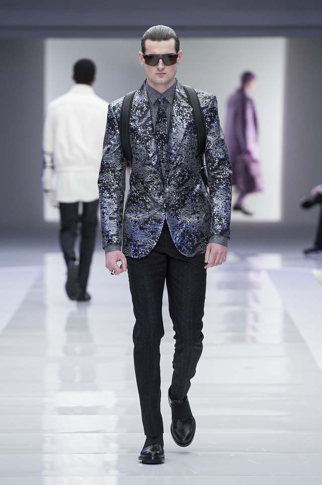 Versace Menswear mens fall winter 2016 fw16 58 texture pattern jacket