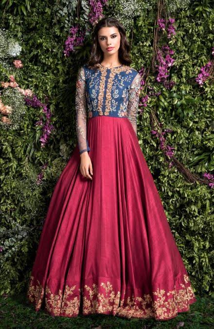 indo western gown for wedding