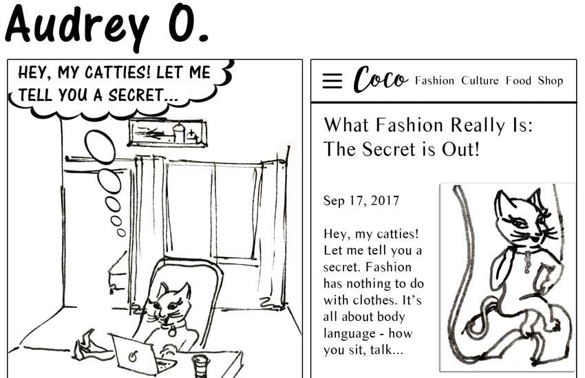 audrey-o-comic-girl-s1e39-coco-what-is-fashion-all-about-cocos-blog-funny-cartoon