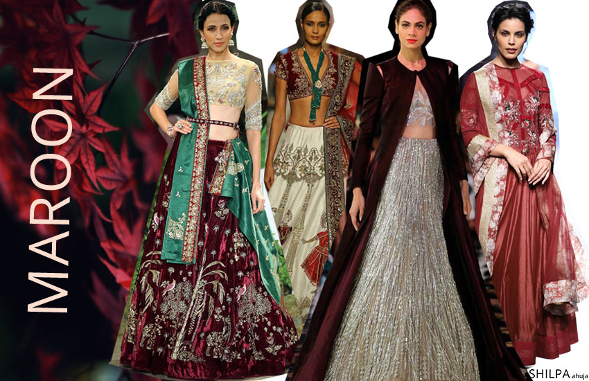 lehenga-maroon-color-combination-designer-cholis-fall-winter-2017-18