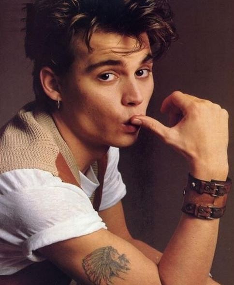 90s men's fashion johnny-depp-piercing-hoop-earrings-early-90s-mens-fashion