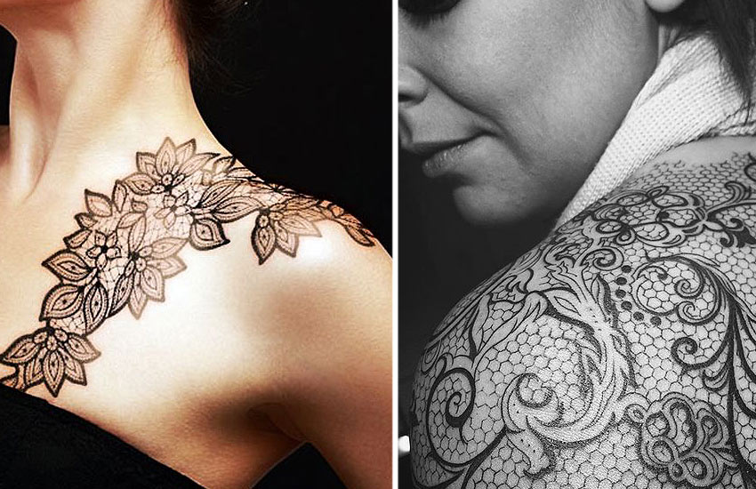 10 Elegant Lace Tattoo Designs For Women