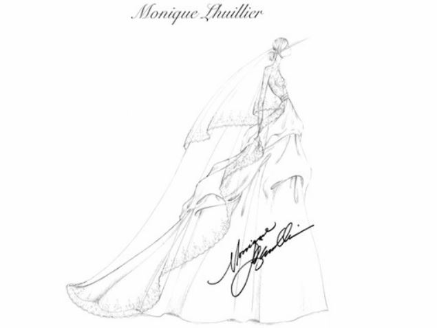 monique-lhuillier-модный дизайн эскизы-проектирование-свадебного-платья