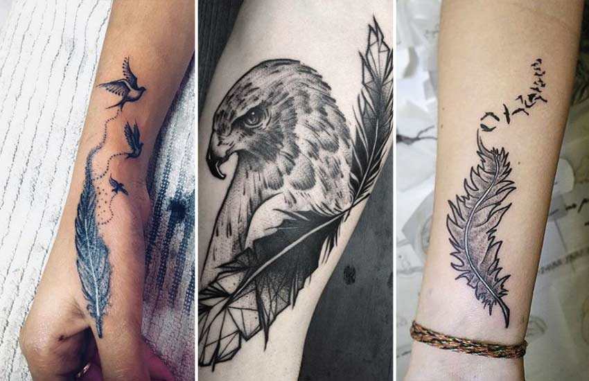 50 Best Feather Tattoos With Birds Meaning 2023 Phoenix Peacock Eagle