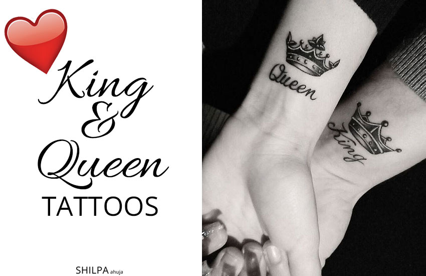 150 King and Queen tattoos for couples (and their meaning)