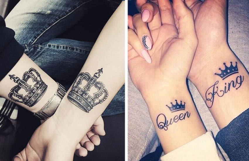 Top 50 King and Queen Tattoos For Loving Couples  Wittyduck