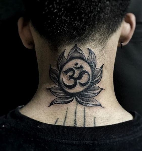 lotus flower tattoo  Neck tattoos women Flower neck tattoo Polynesian  tattoos women