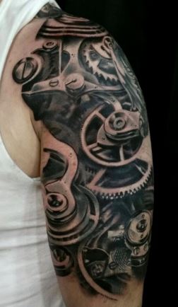 50 3D BioMechanical Tattoos Designs For Men 2023