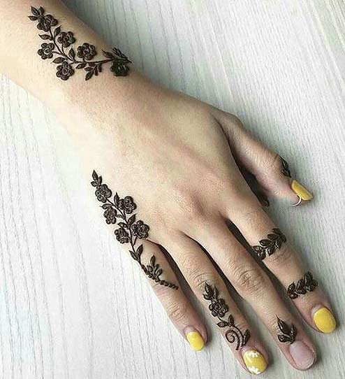 subtle mehandi designs latest trends 2018