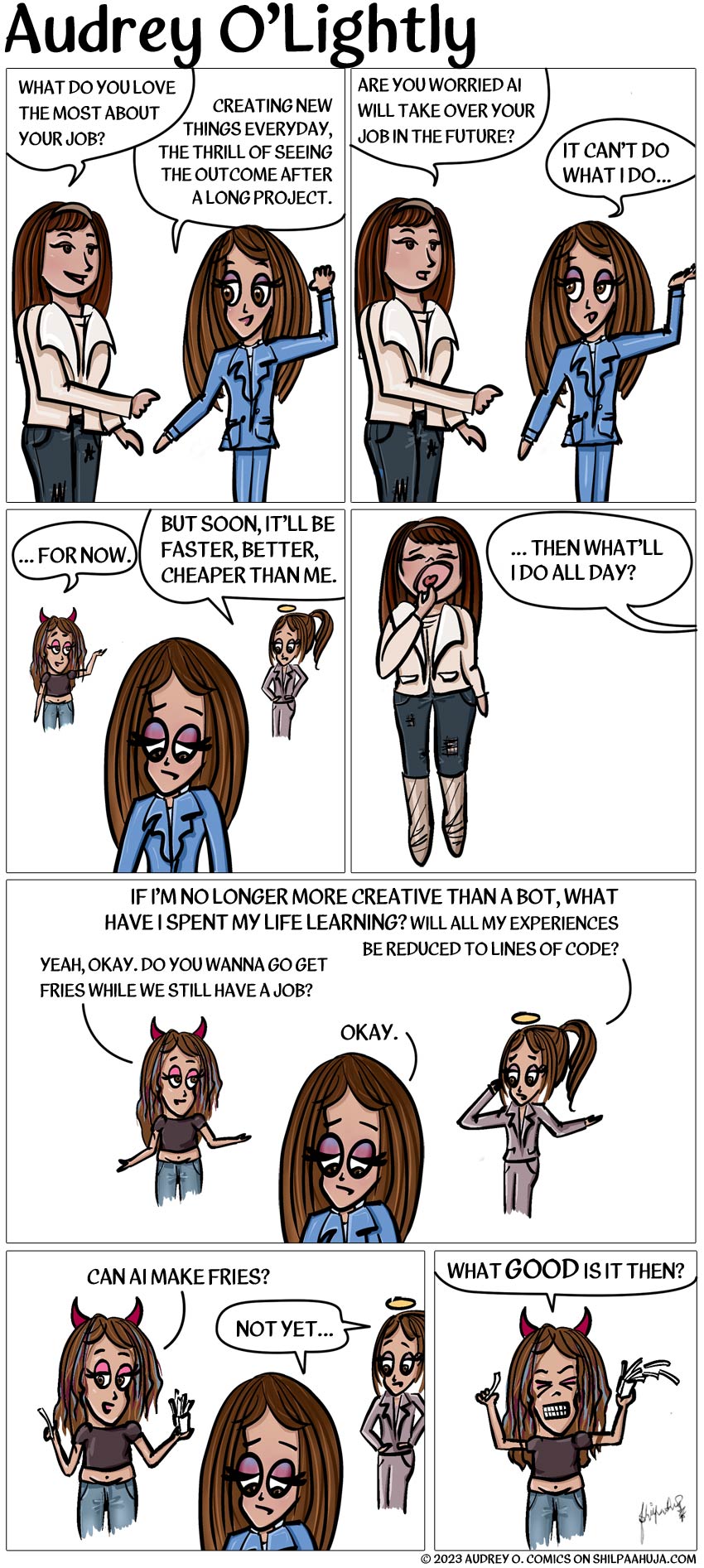 Audrey Olightly Vol 3 E2 Comic – Ai And Existential Dread